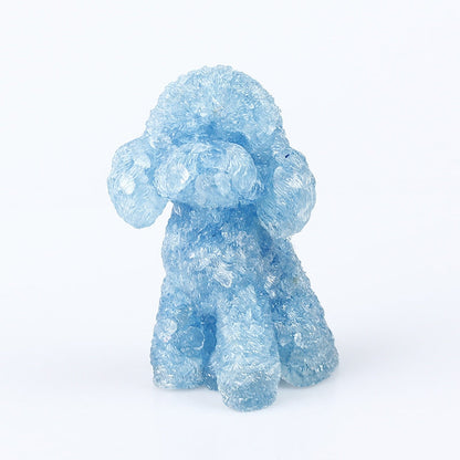 Shiny Gemstone Dog Ornament Figure