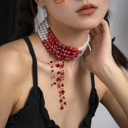 Dark Punk Metal Chain Necklace - Luxicro