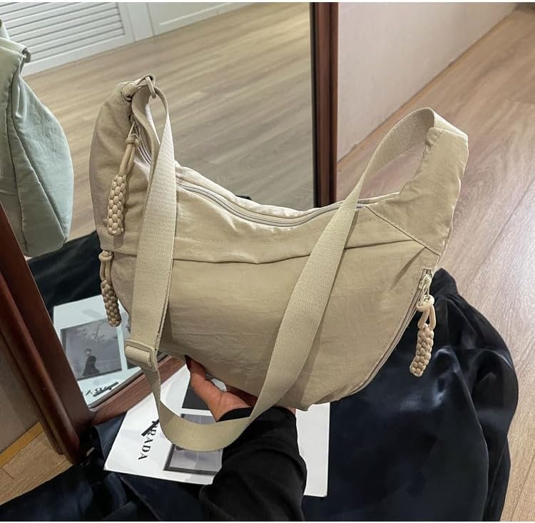 Practical Nylon Tote Bag with Organized Compartments