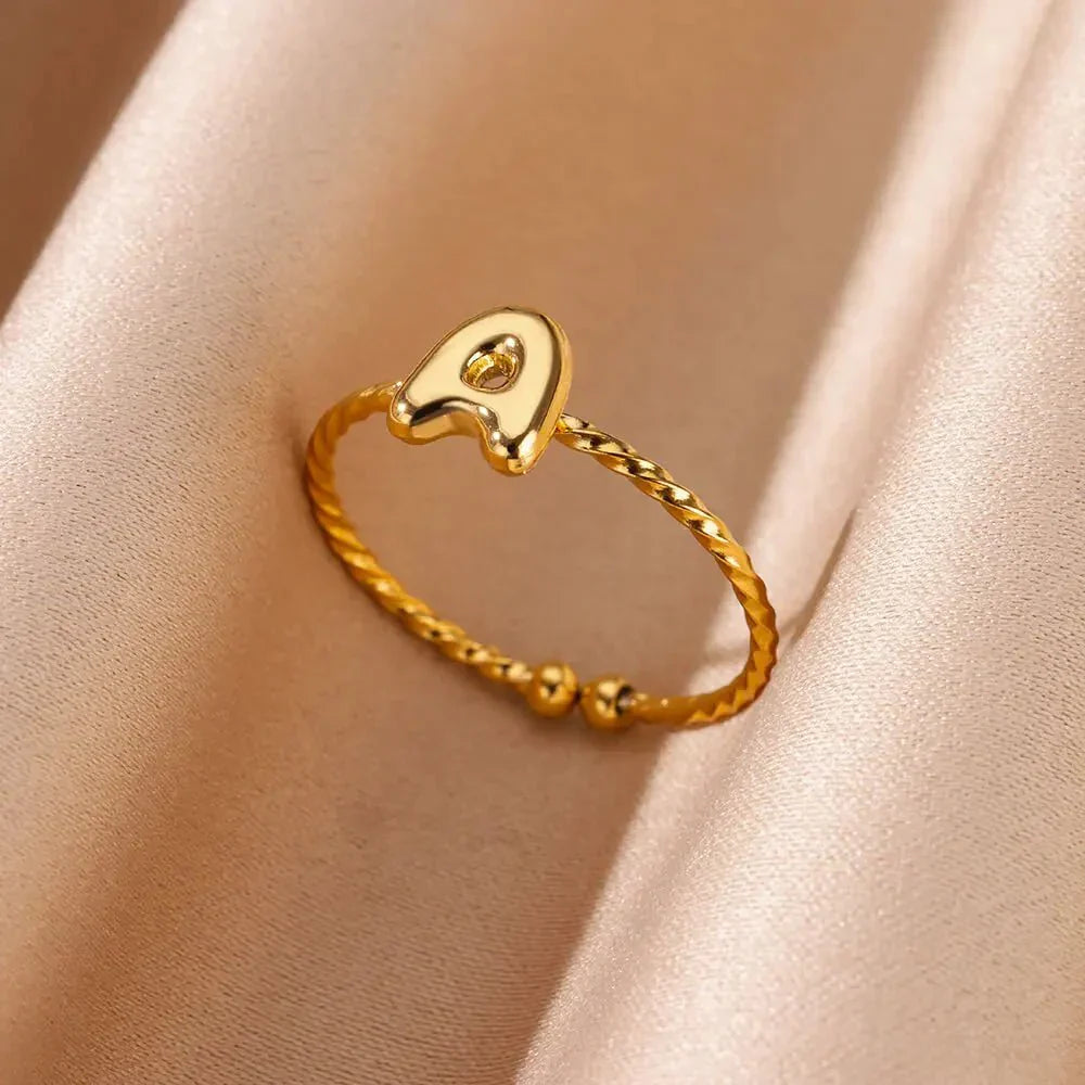 Customizable Engraved Monogram Ring
