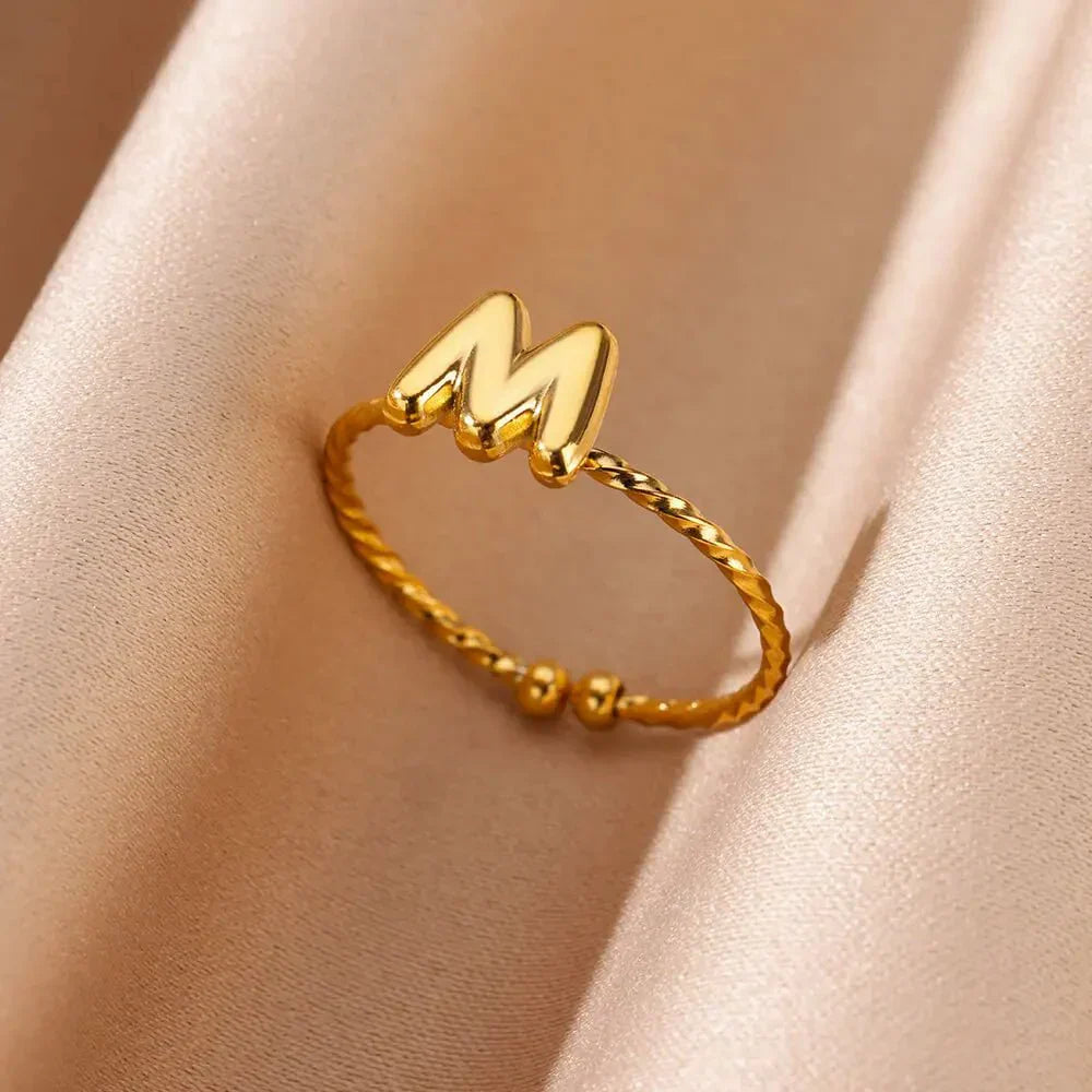 Customizable Engraved Monogram Ring