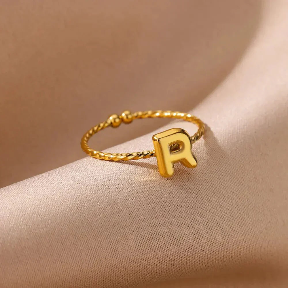 Customizable Engraved Monogram Ring