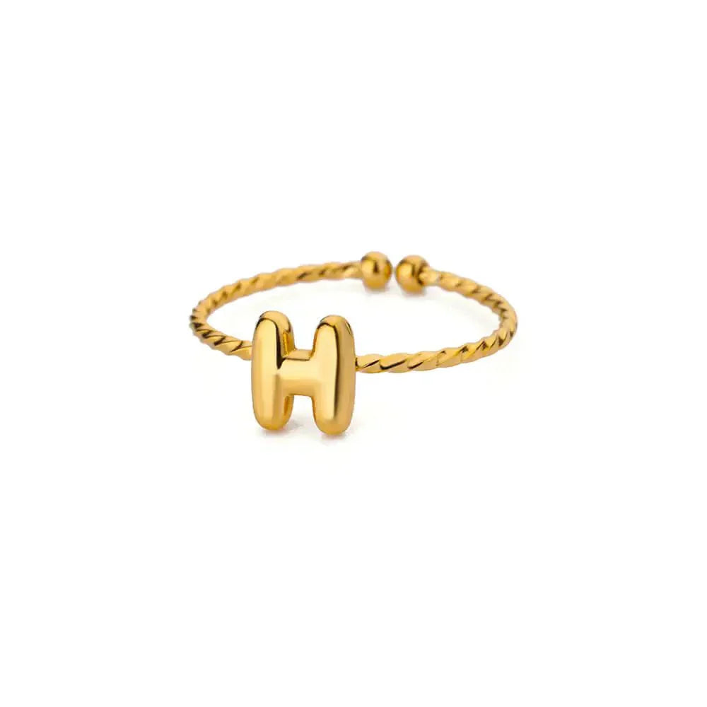Customizable Engraved Monogram Ring