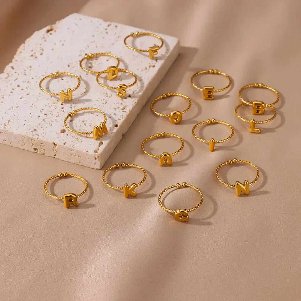 Customizable Engraved Monogram Ring