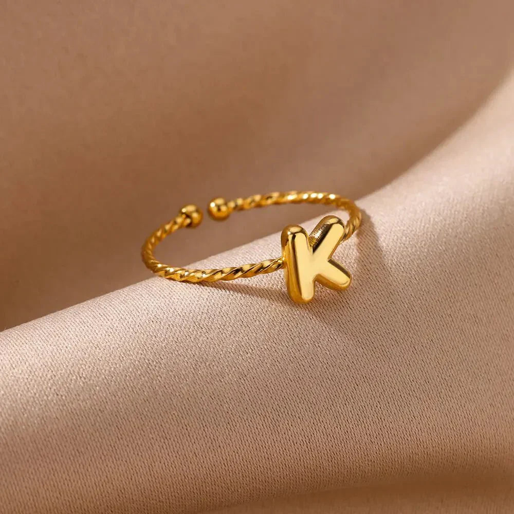 Customizable Engraved Monogram Ring