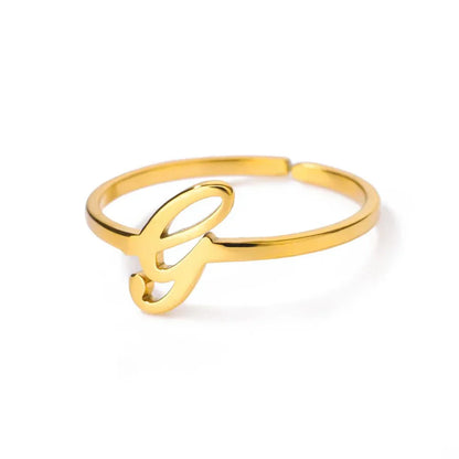 Custom Monogrammed Alphabet Letter Rings
