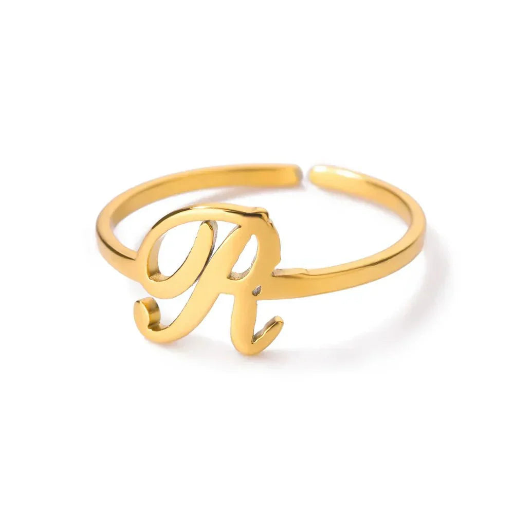 Custom Monogrammed Alphabet Letter Rings