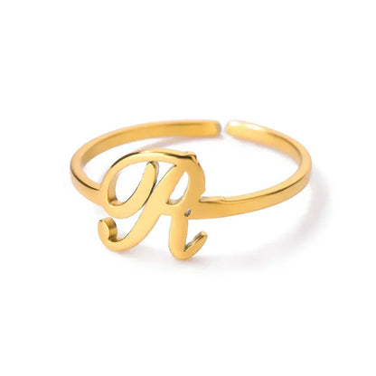 Custom Monogrammed Alphabet Letter Rings