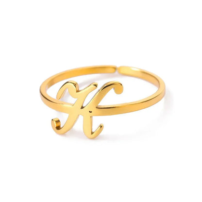 Custom Monogrammed Alphabet Letter Rings