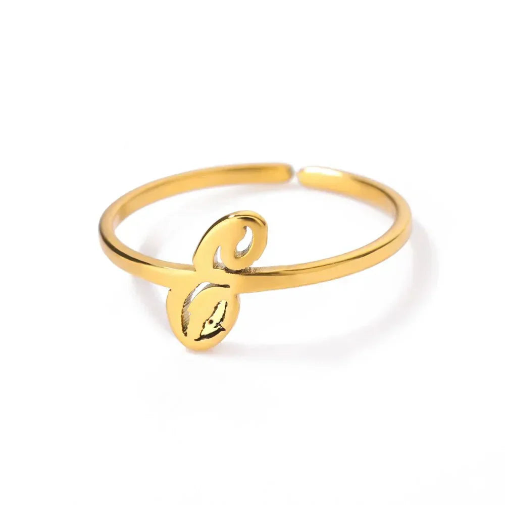 Custom Monogrammed Alphabet Letter Rings