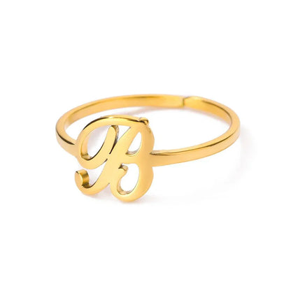 Custom Monogrammed Alphabet Letter Rings