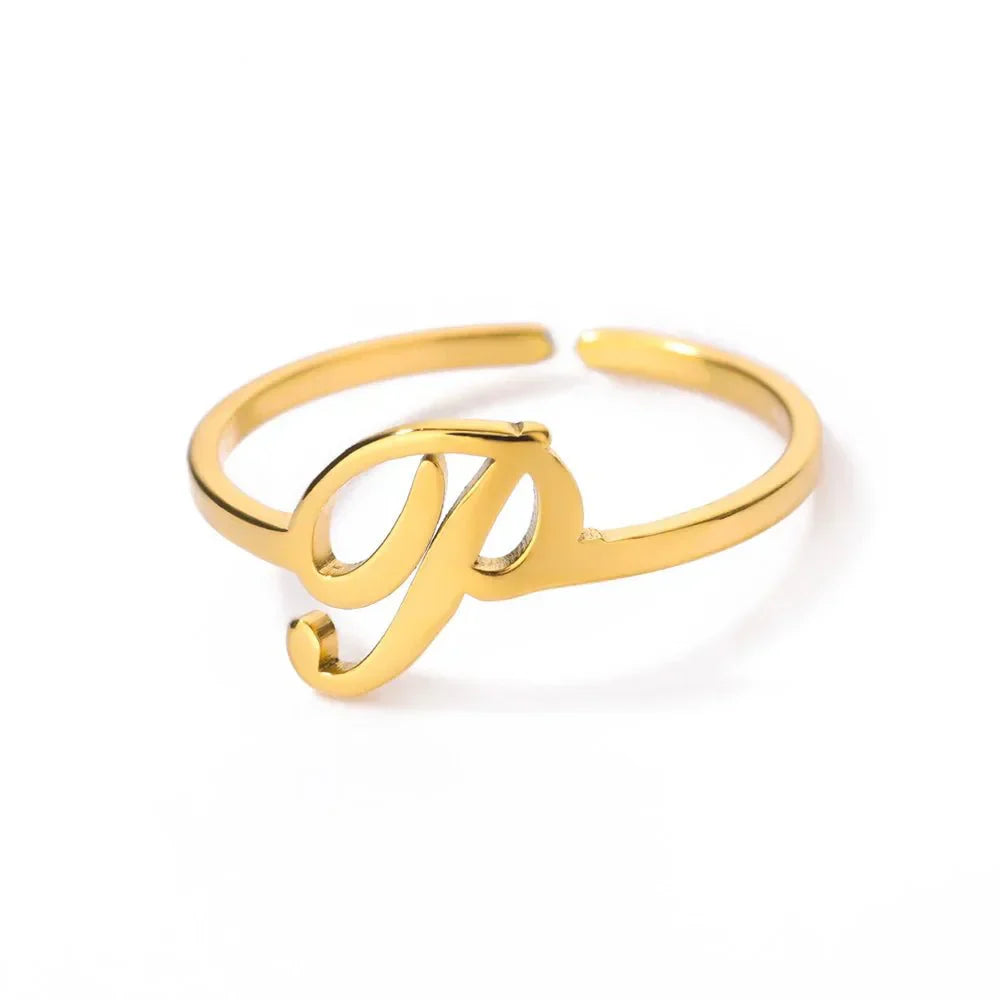 Custom Monogrammed Alphabet Letter Rings