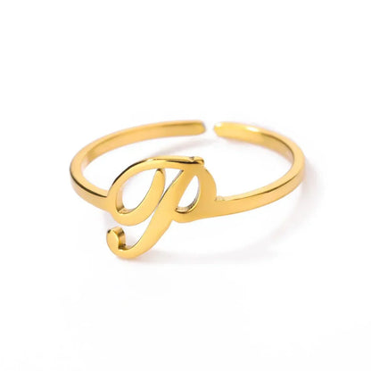 Custom Monogrammed Alphabet Letter Rings