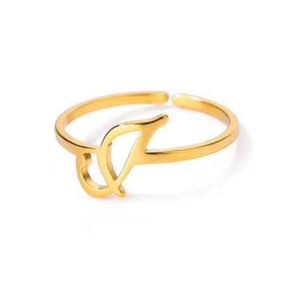 Custom Monogrammed Alphabet Letter Rings
