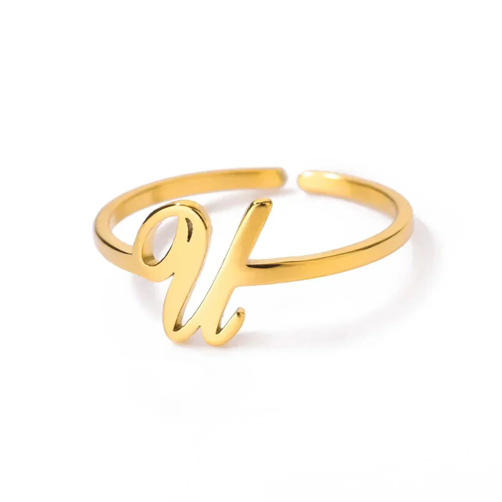 Custom Monogrammed Alphabet Letter Rings