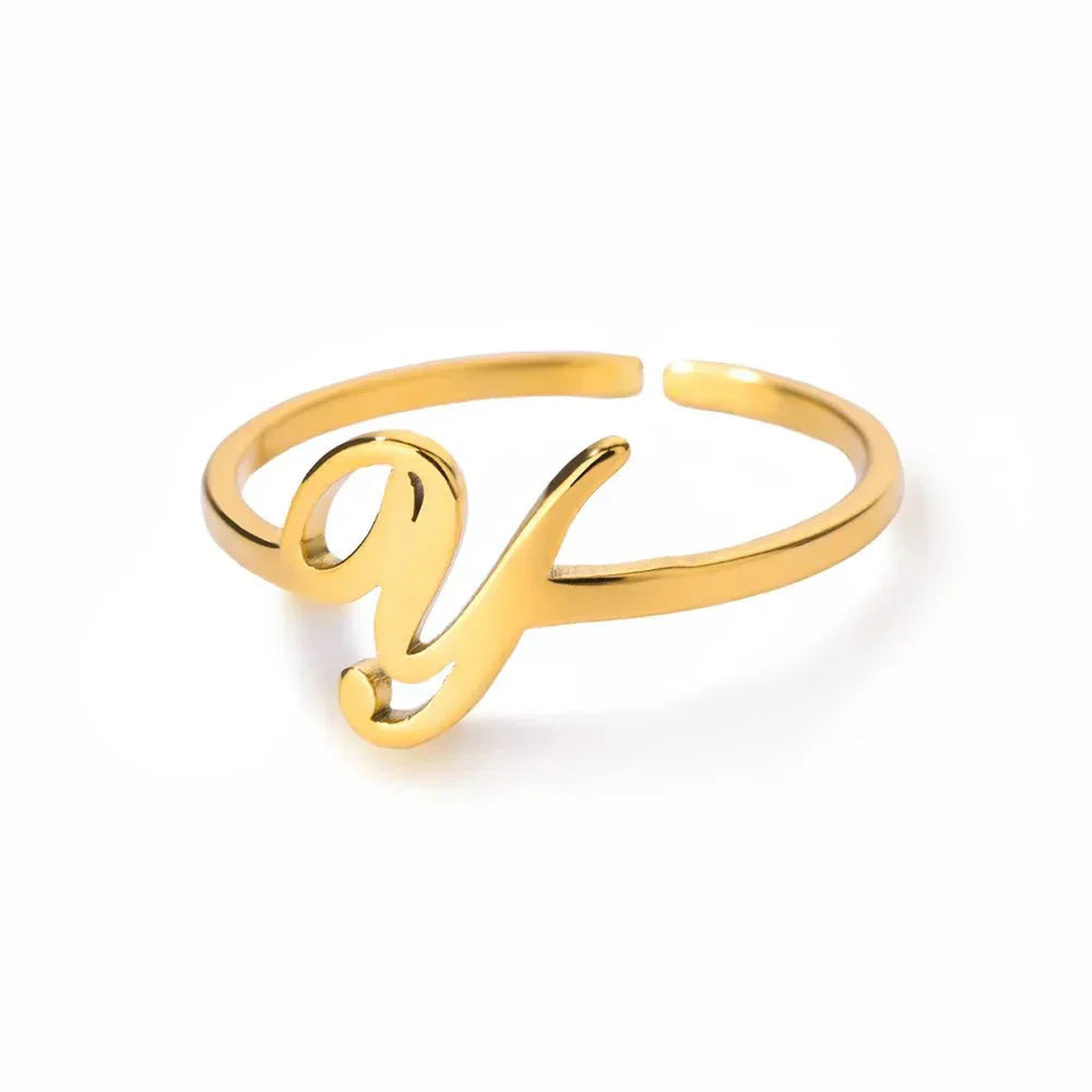 Custom Monogrammed Alphabet Letter Rings