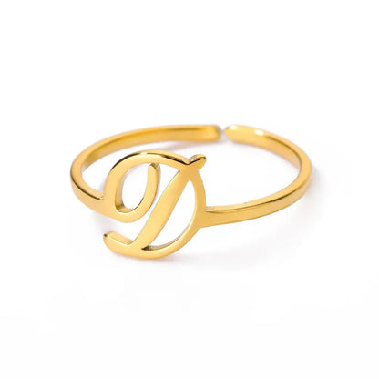 Custom Monogrammed Alphabet Letter Rings