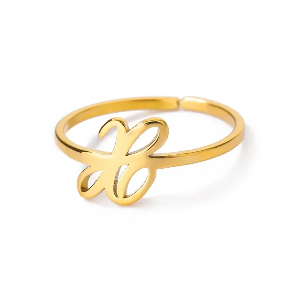 Custom Monogrammed Alphabet Letter Rings