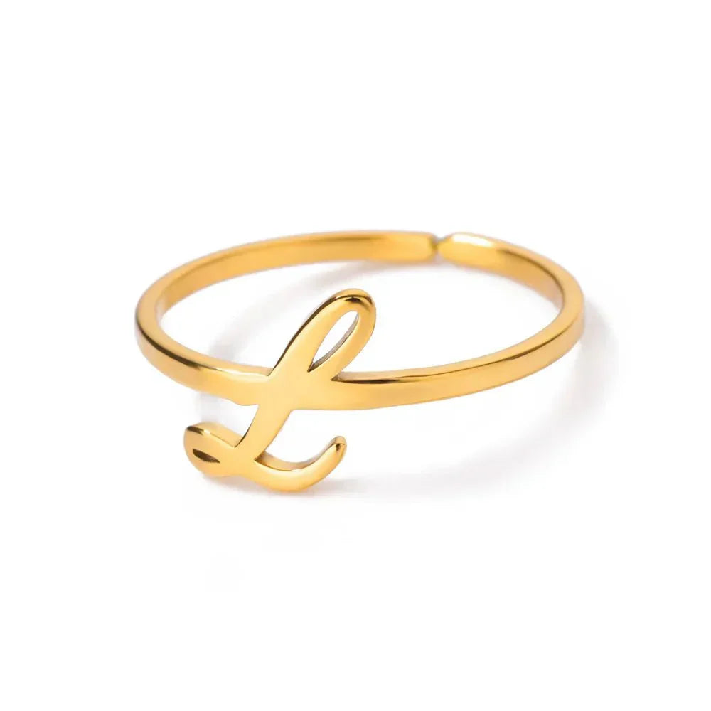 Custom Monogrammed Alphabet Letter Rings