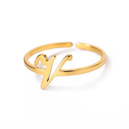 Custom Monogrammed Alphabet Letter Rings