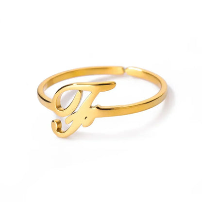 Custom Monogrammed Alphabet Letter Rings