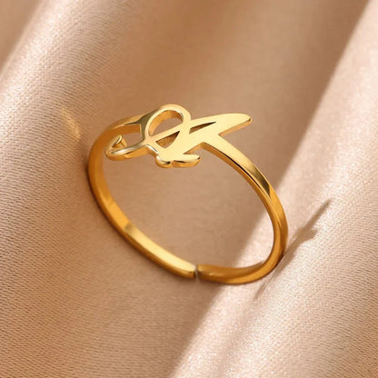 Custom Monogrammed Alphabet Letter Rings