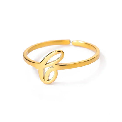 Custom Monogrammed Alphabet Letter Rings