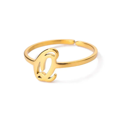 Custom Monogrammed Alphabet Letter Rings