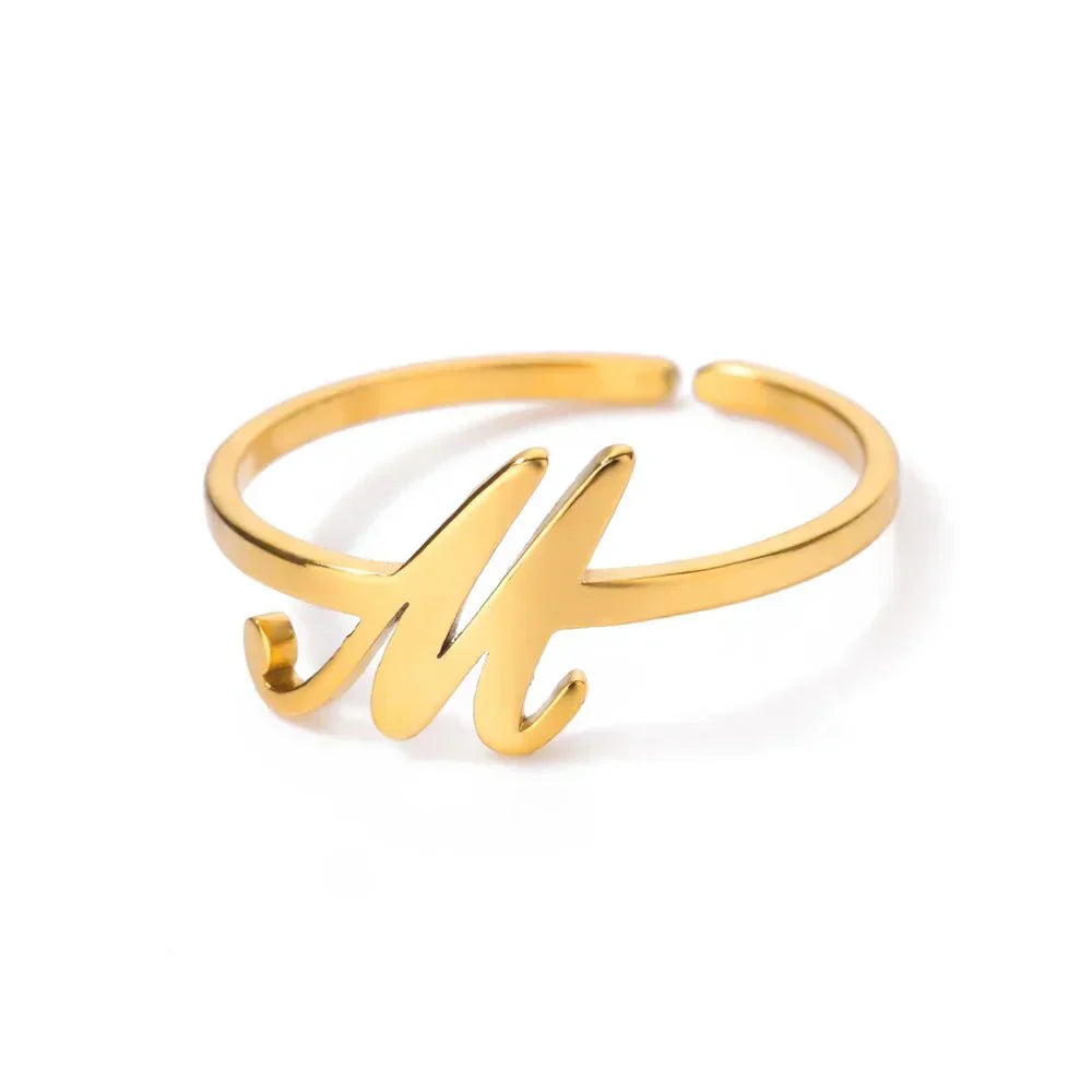 Custom Monogrammed Alphabet Letter Rings