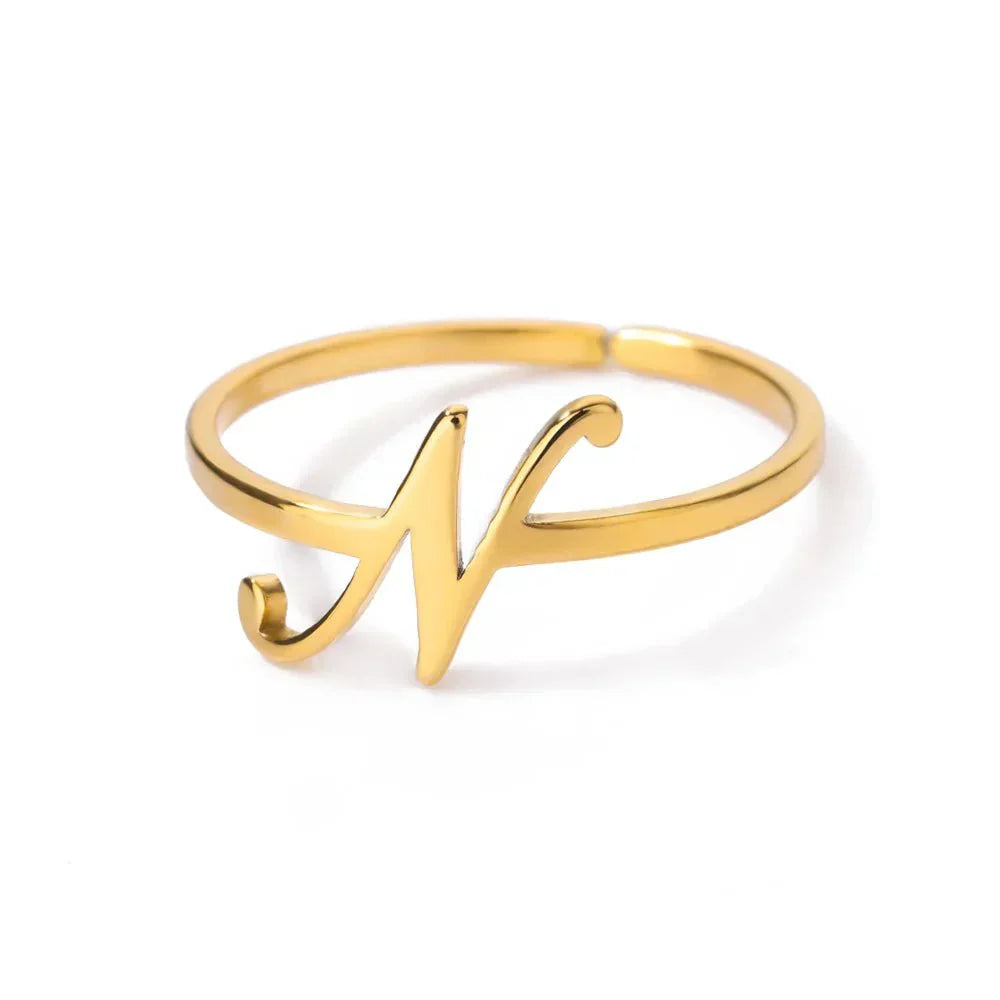 Custom Monogrammed Alphabet Letter Rings