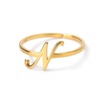 Custom Monogrammed Alphabet Letter Rings
