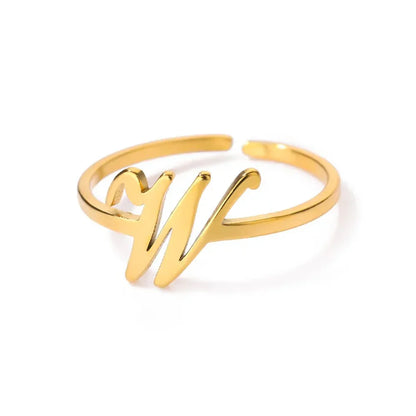 Custom Monogrammed Alphabet Letter Rings