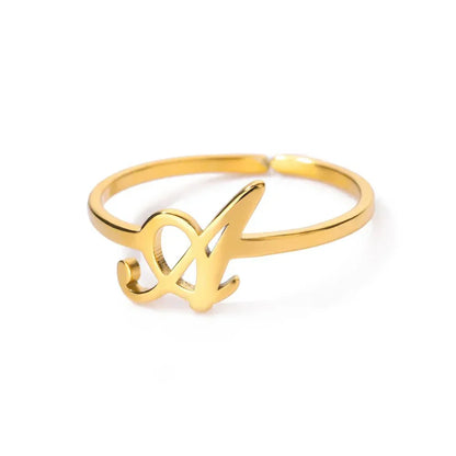 Custom Monogrammed Alphabet Letter Rings - Luxicro