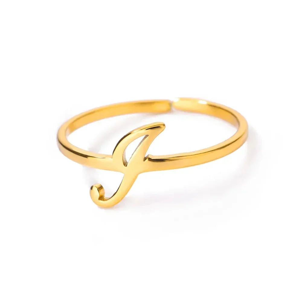 Custom Monogrammed Alphabet Letter Rings