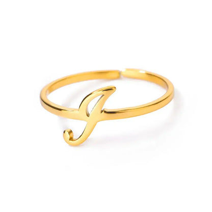 Custom Monogrammed Alphabet Letter Rings
