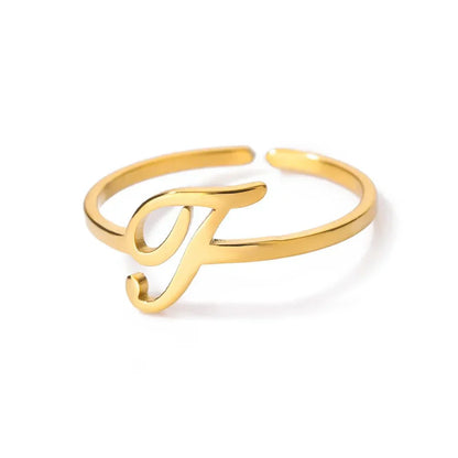 Custom Monogrammed Alphabet Letter Rings