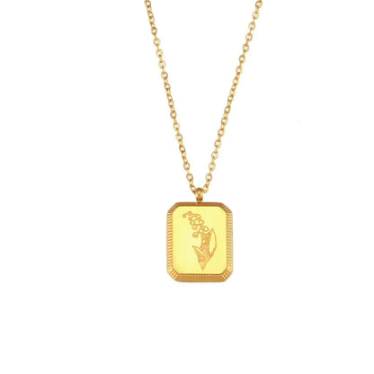 Dainty Gemstone Floral Pendant Necklace