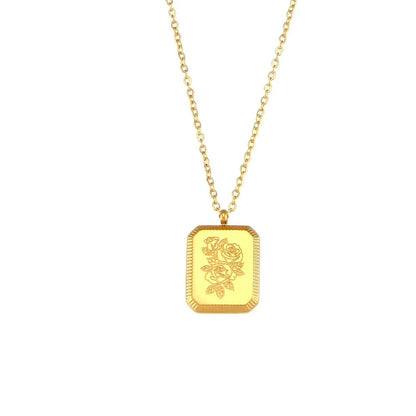 Dainty Gemstone Floral Pendant Necklace