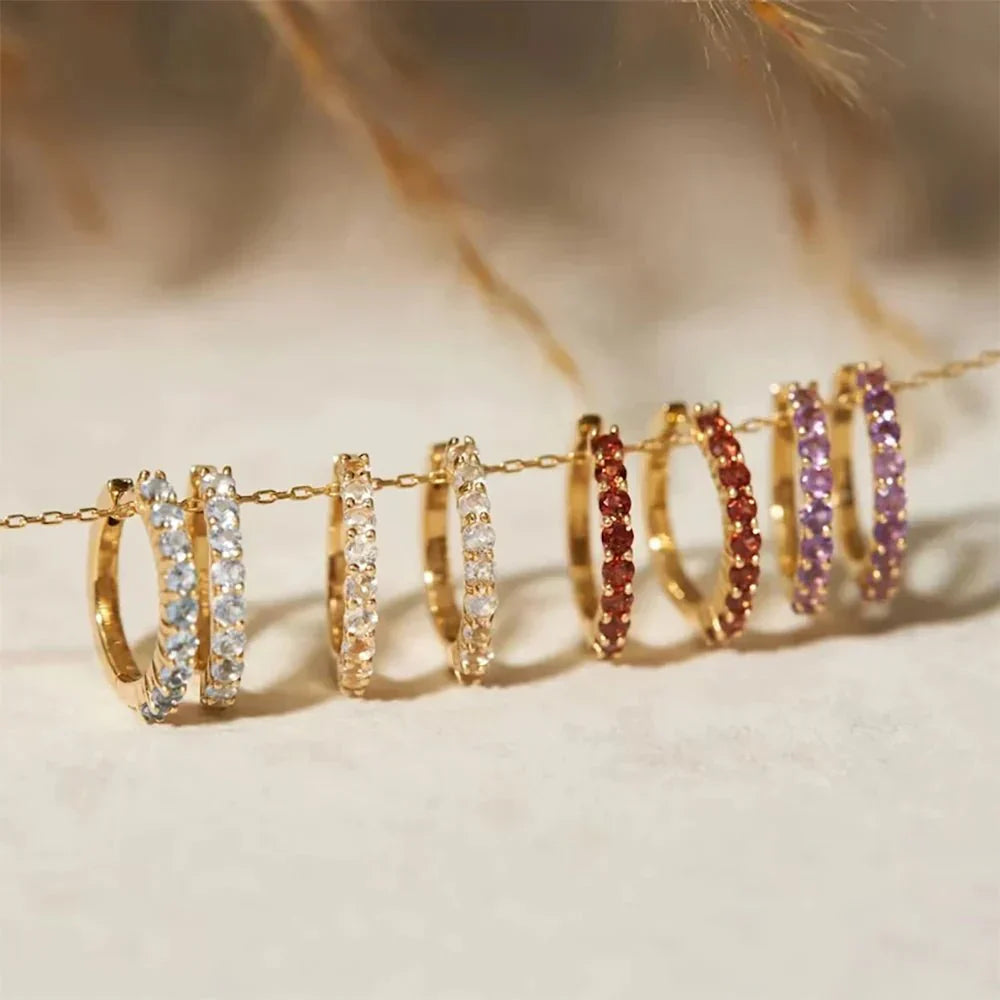 Dainty Stone Drop Earrings - Luxicro