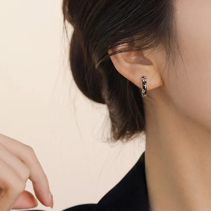 Dainty Rose Gold Floral Pendant Earrings