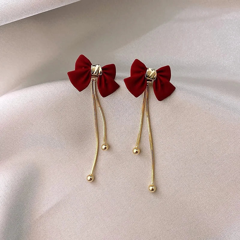 Dainty Rose Gold Drop Dangle Earrings - Luxicro