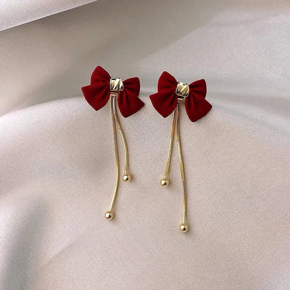 Dainty Rose Gold Drop Dangle Earrings - Luxicro