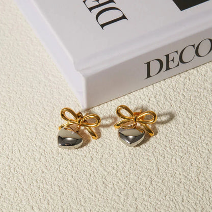 Dainty Love Heart Dangling Earrings