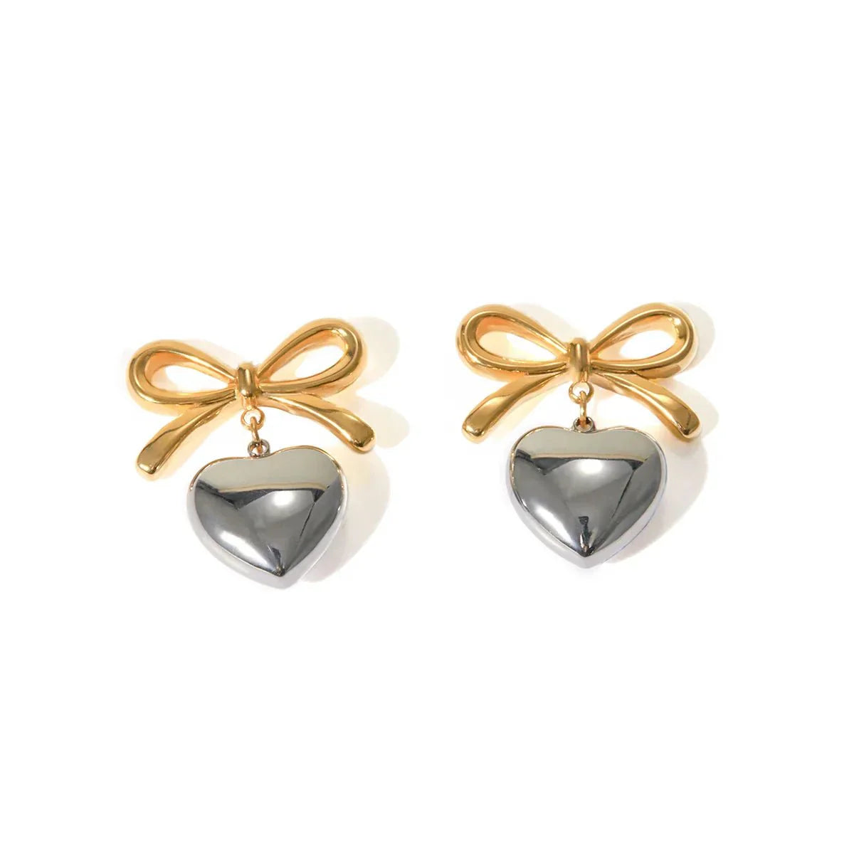 Dainty Love Heart Dangling Earrings