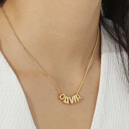 Dainty Engraved Personalized Name Necklace