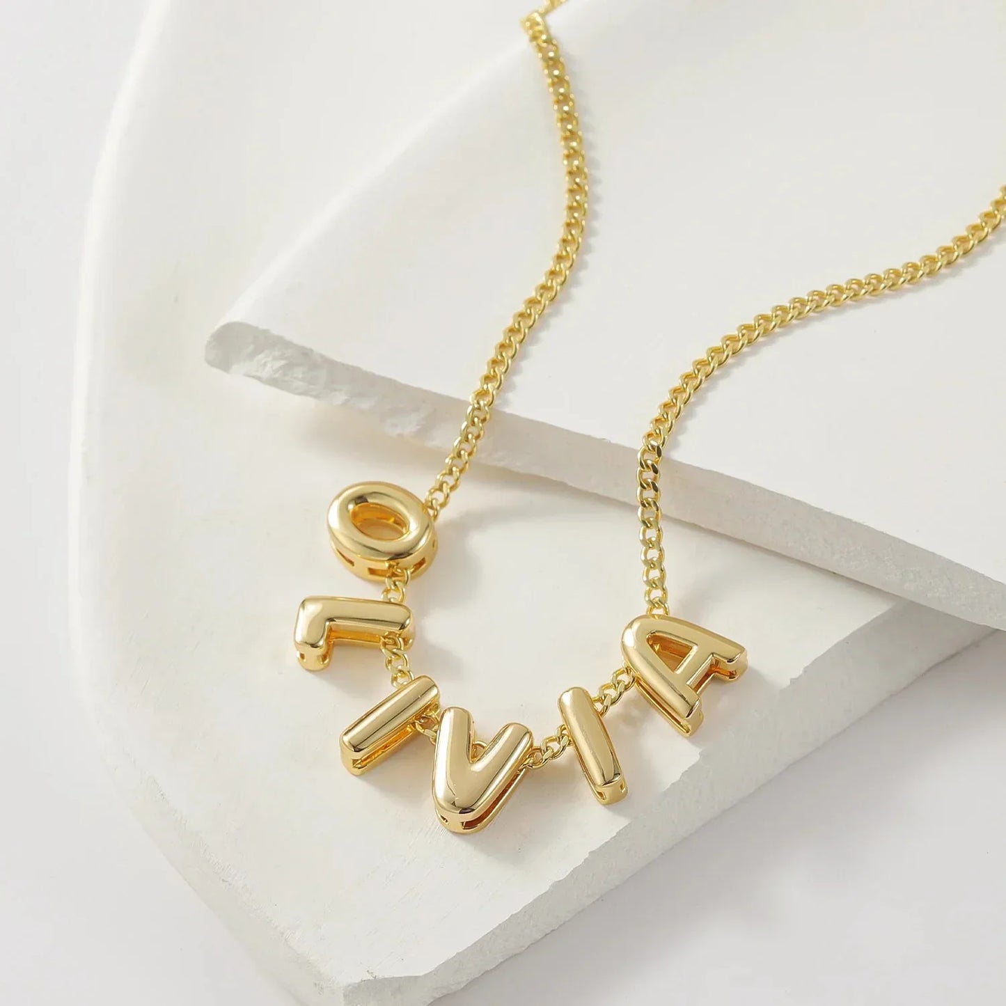 Dainty Engraved Personalized Name Necklace