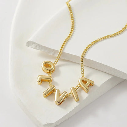 Dainty Engraved Personalized Name Necklace
