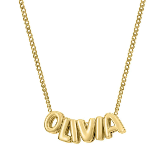 Dainty Engraved Personalized Name Necklace - Luxicro