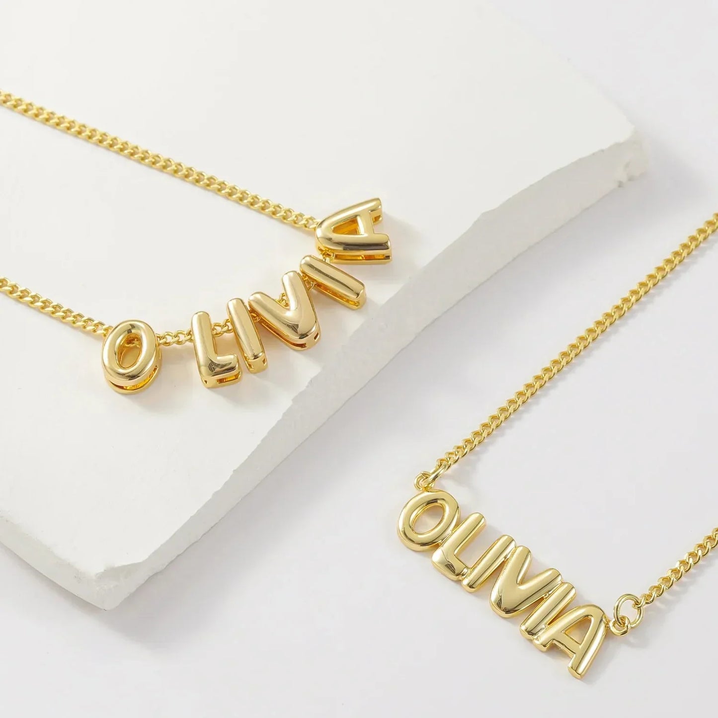 Dainty Engraved Personalized Name Necklace