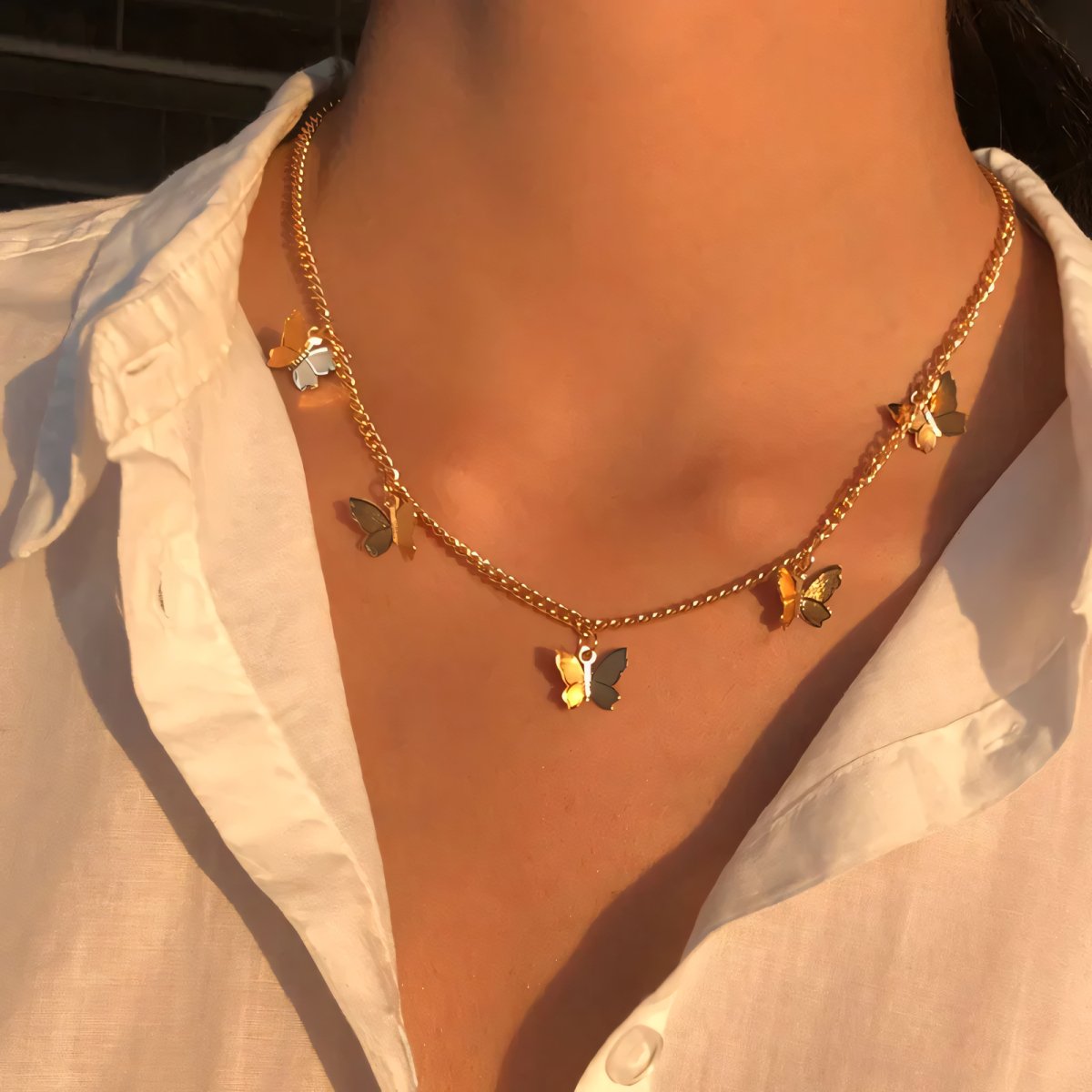 Dainty Feather Chain Necklace
